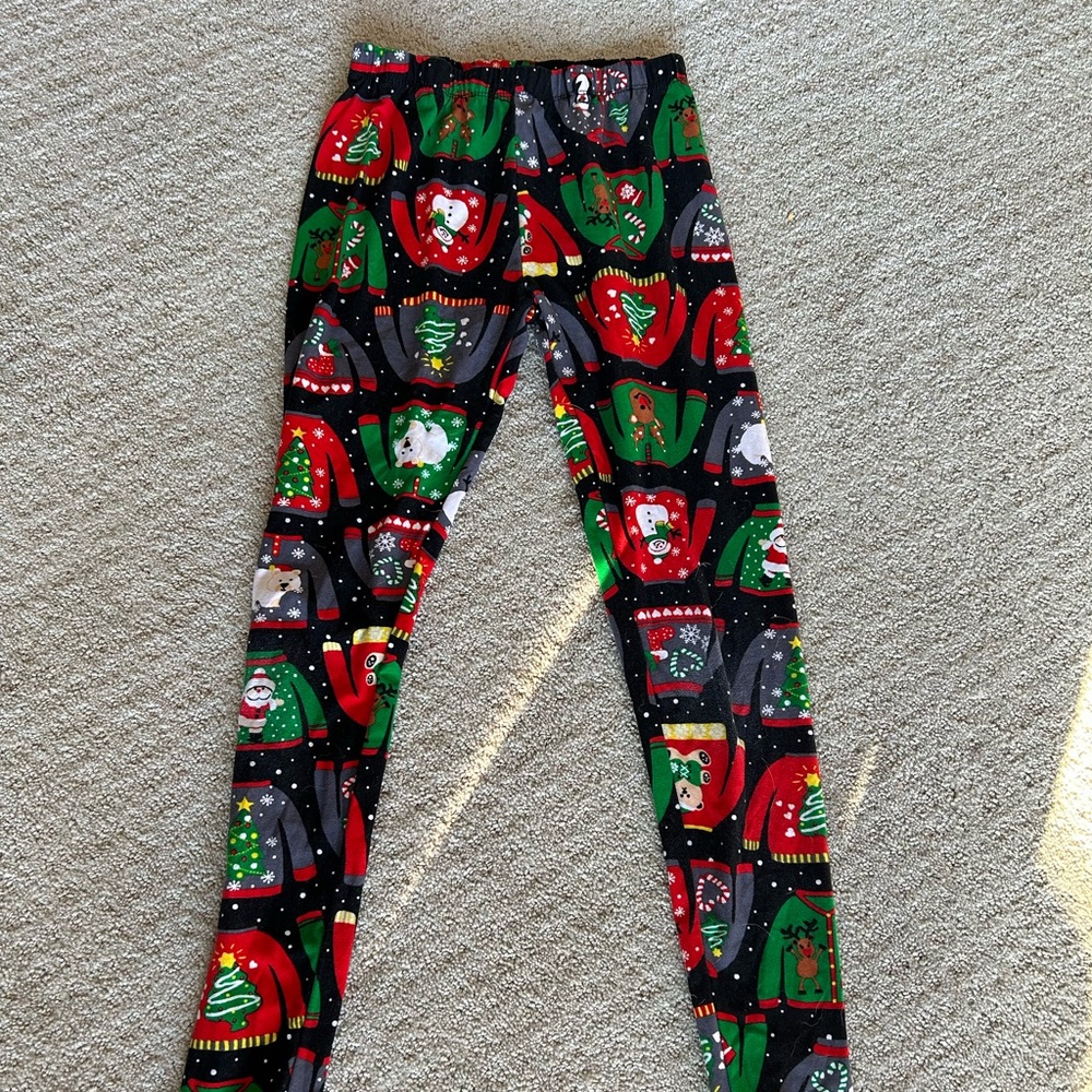 Holiday ugly sweater leggings